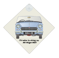 Midget MkII (wire wheels) 1964-66 Car Window Hanging Sign